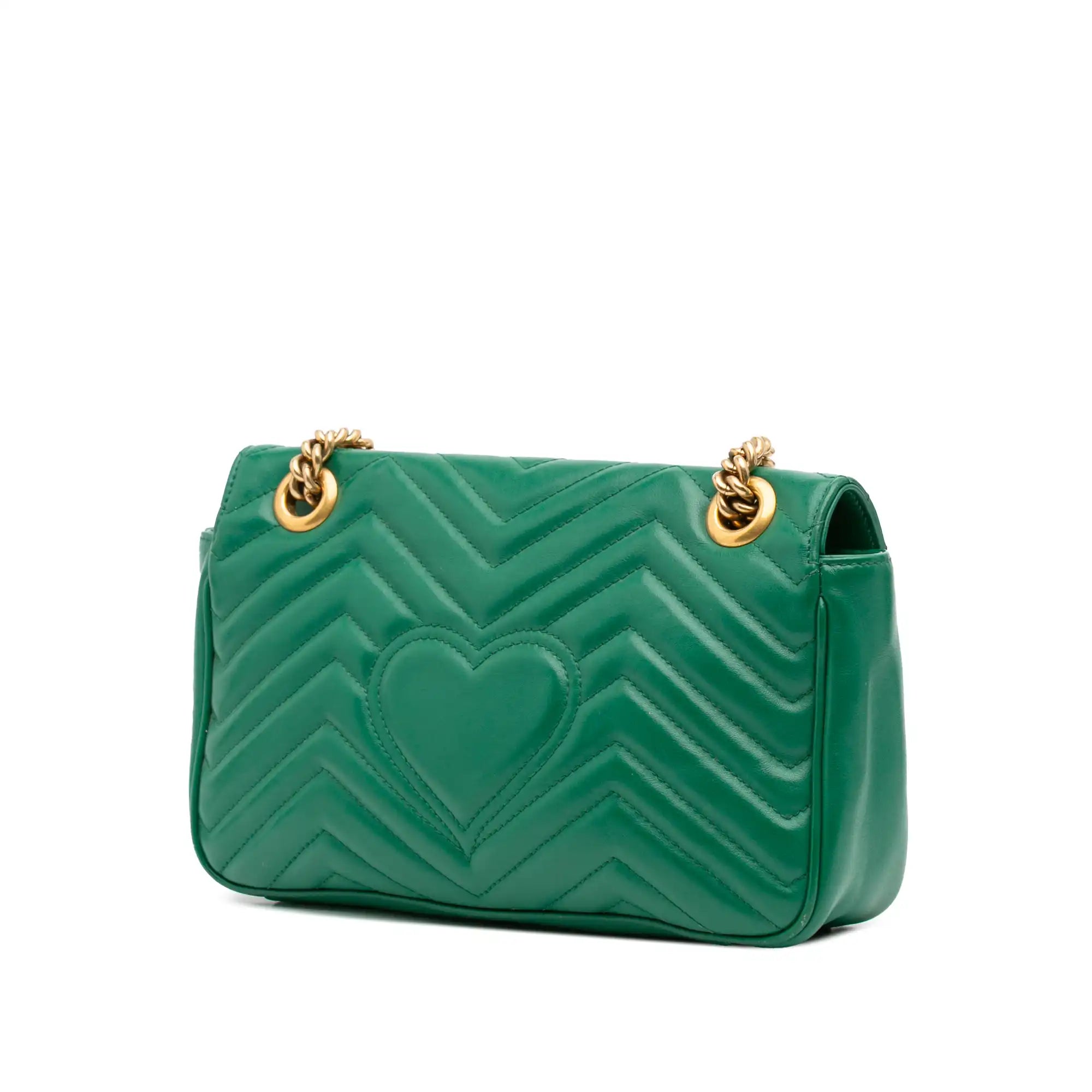 Gucci GG Marmont Medium Green Matelassé