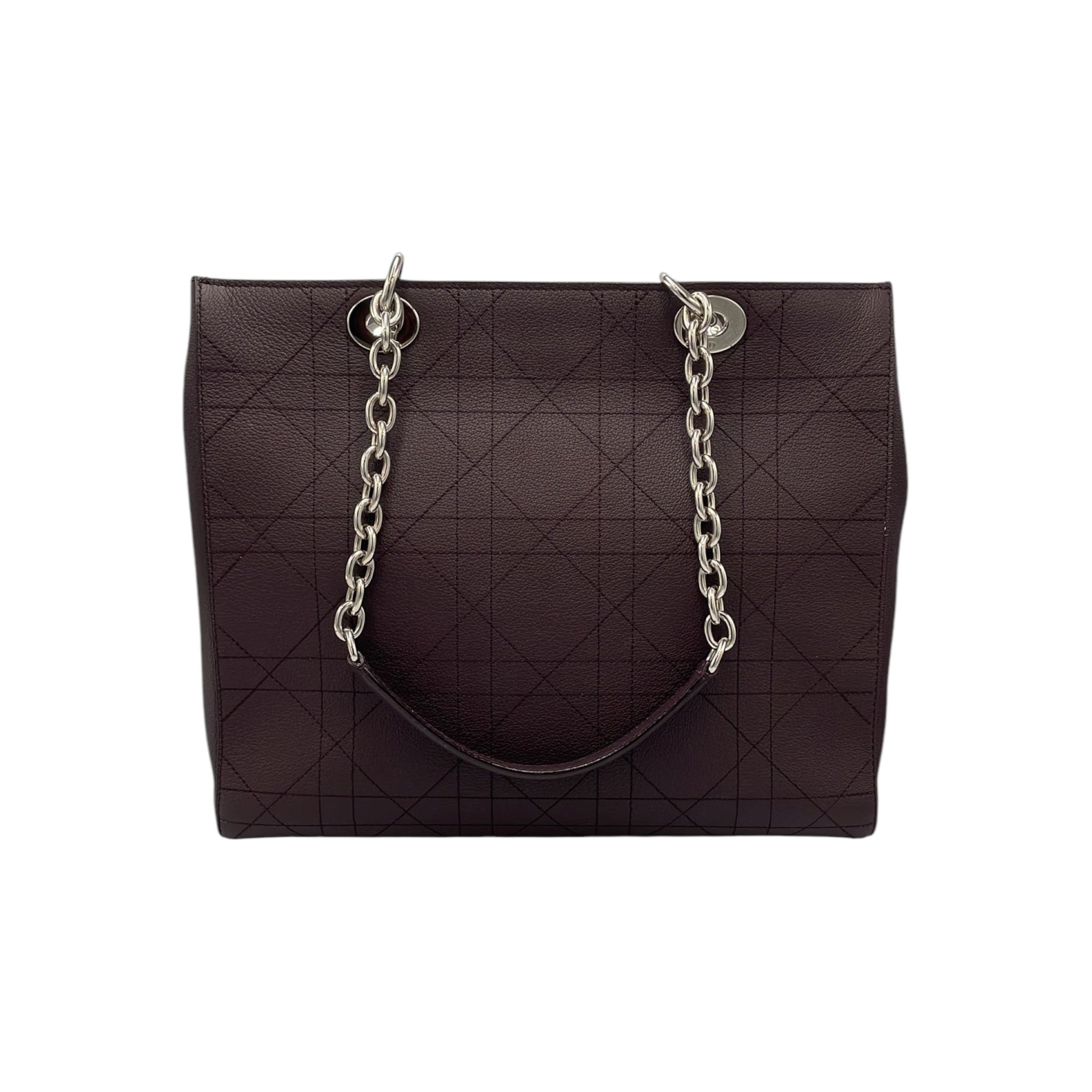 Dior Lady Dior Soft Tote Large Purple Cannage