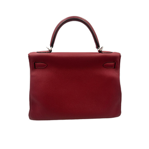 Hermès Kelly 32 Red Box Calfskin Gold