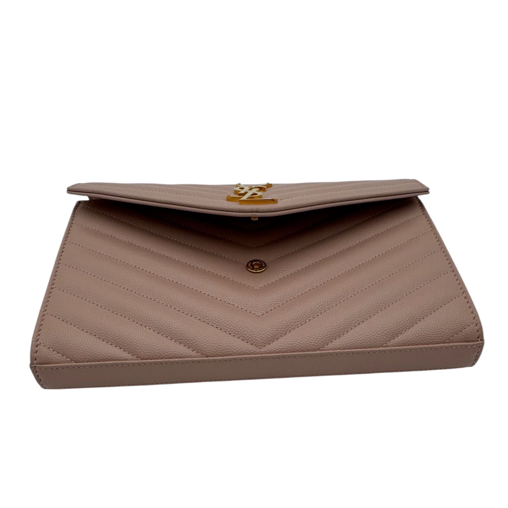 Yves Saint Laurent Cassandre Chain Wallet Light Pink