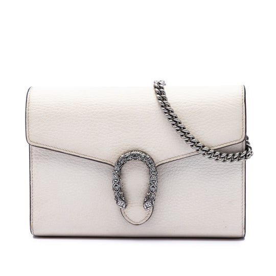 Gucci Dionysus Wallet on Chain White Calfskin