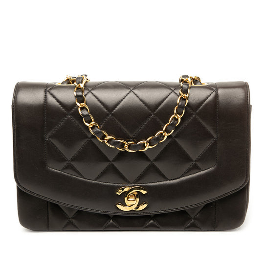 Chanel Diana Flap Small Black Lambskin