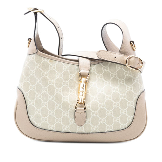 Gucci Jackie 1961 Small Beige GG Supreme Canvas