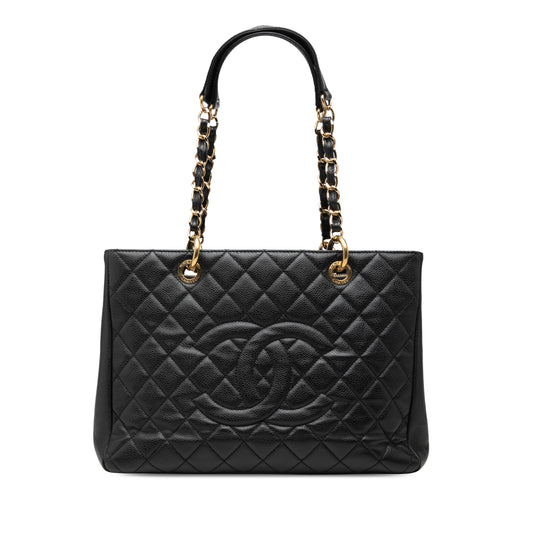 Chanel Grand Shopping Tote Black Caviar Gold