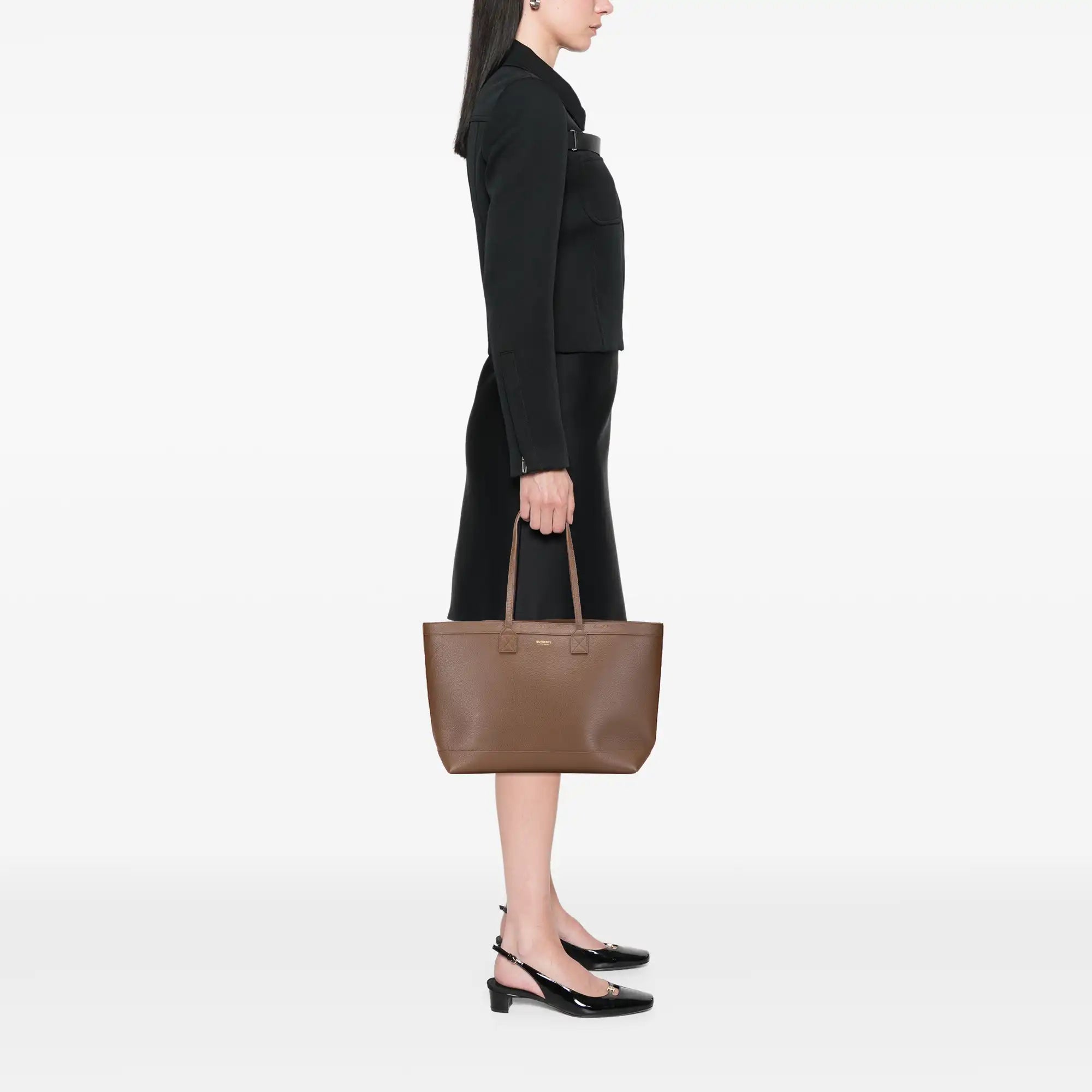 Burberry London Tote Medium Grained Calfskin