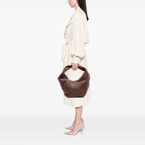 Valentino Roman Hobo Bag Brown Stud Leather