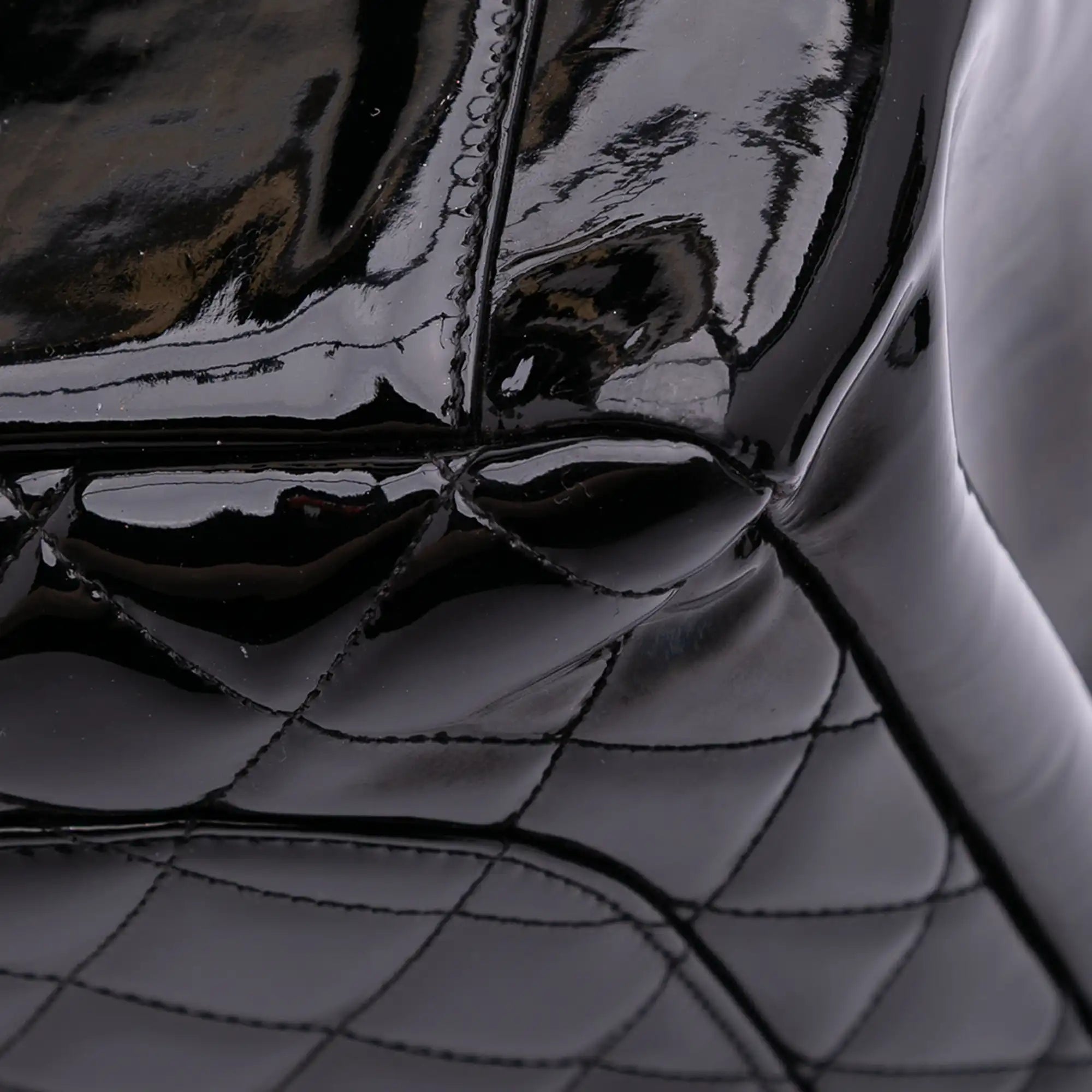 Chanel GST Black Patent Leather