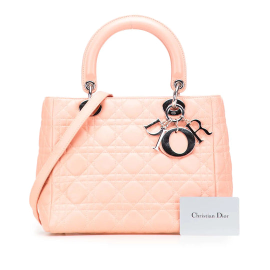 Dior Lady Dior Medium Pink Cannage Lambskin