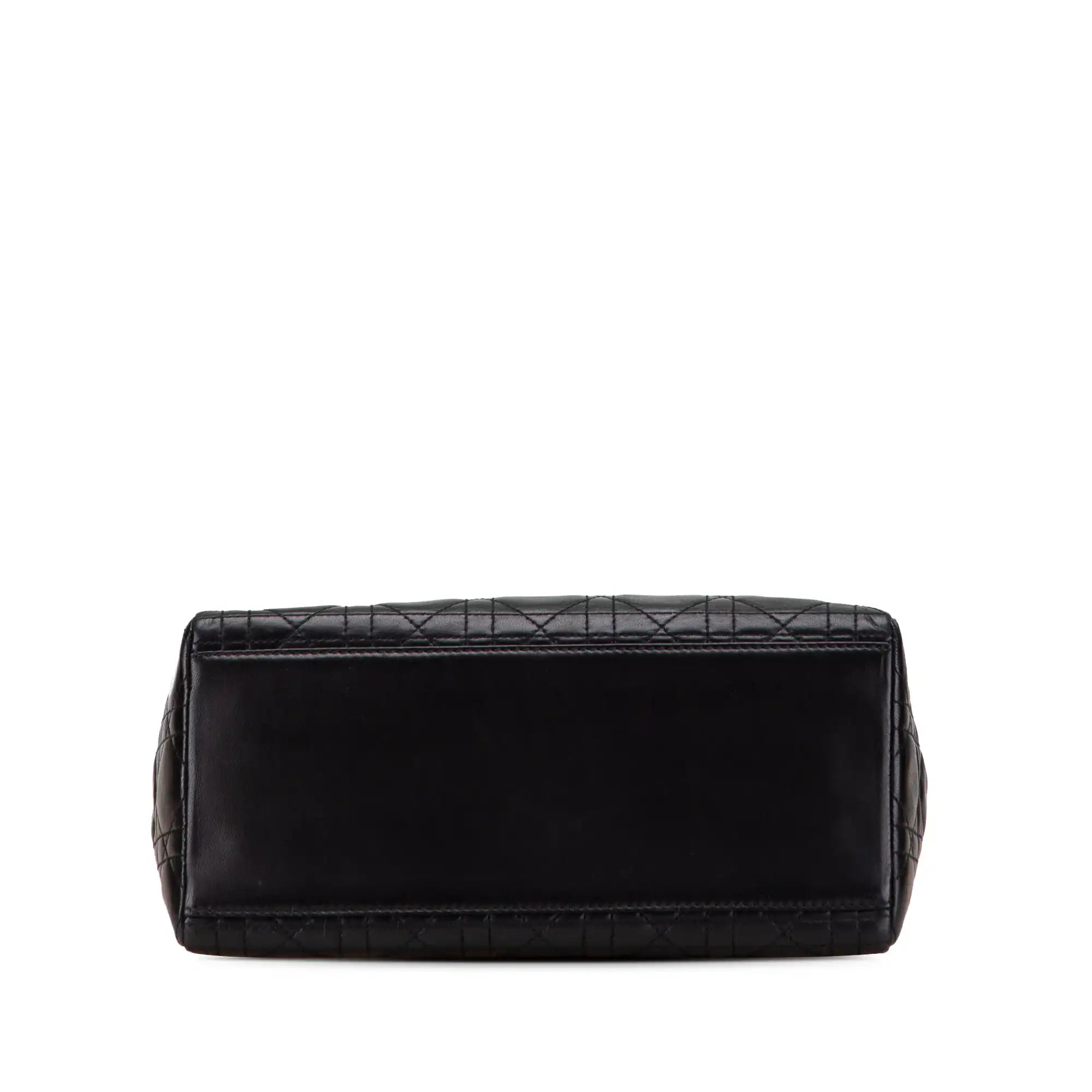 Dior Lady Dior Medium Black Lambskin Gold