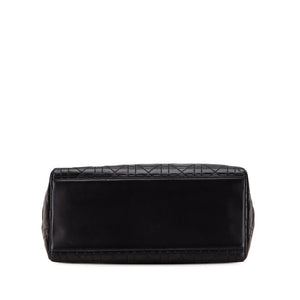 Dior Lady Dior Medium Black Lambskin Gold