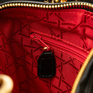 Dior Lady Dior Medium Black Lambskin Gold