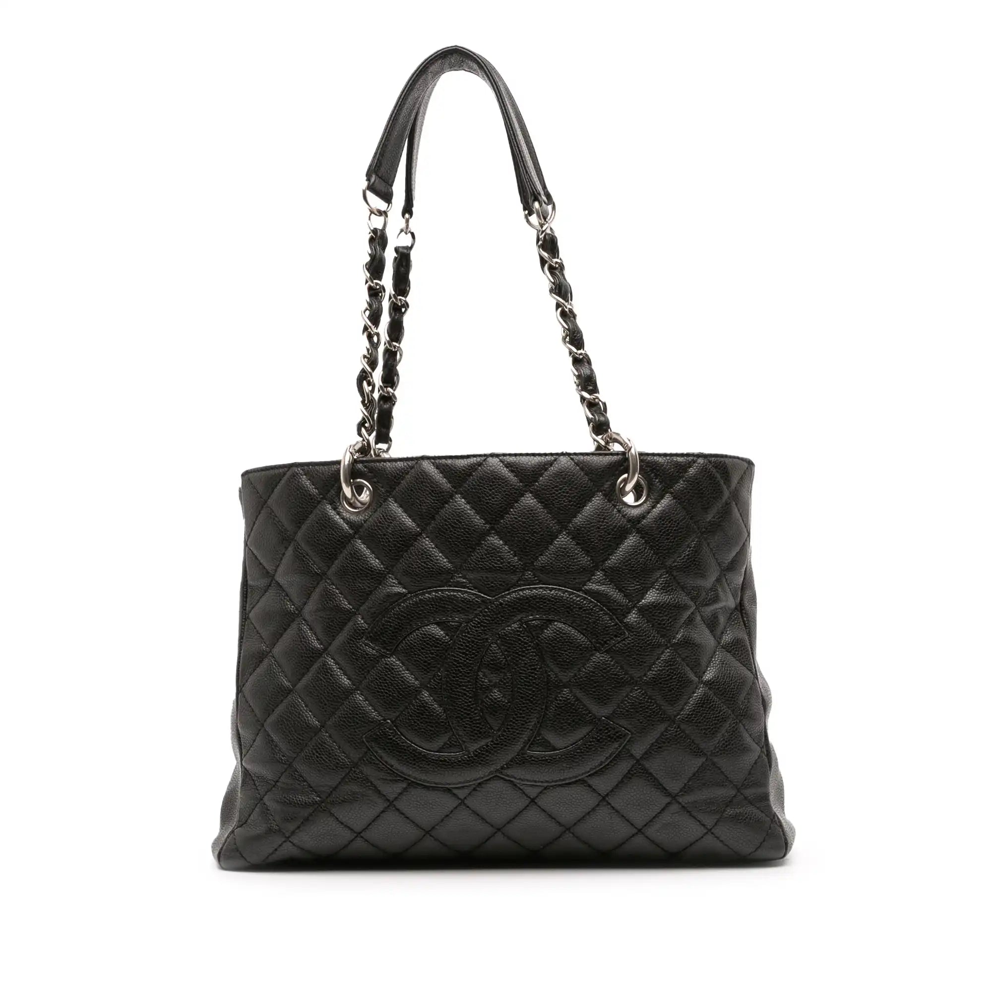 Chanel GST Black Caviar Silver