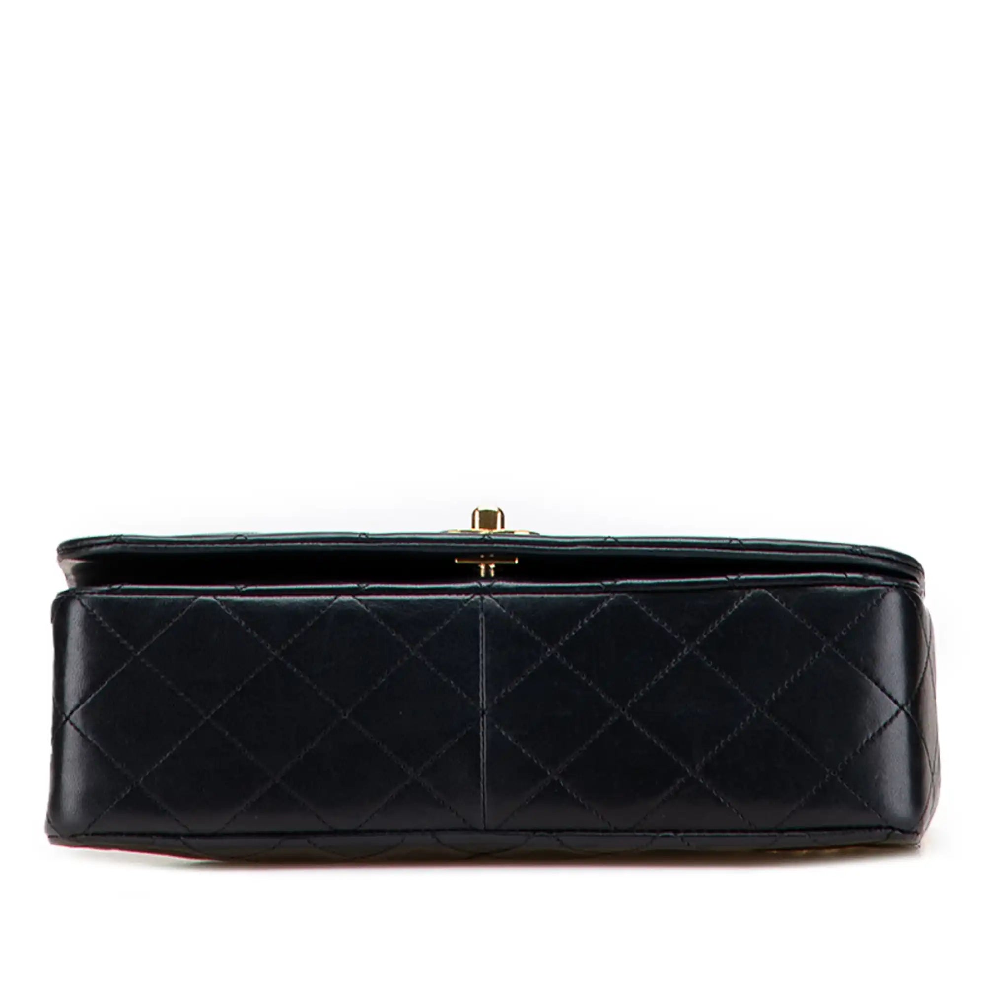 Chanel Full Flap Small Black Lambskin Gold