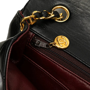 Chanel Full Flap Small Black Lambskin Gold