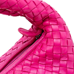 Bottega Veneta Hobo Bag Medium Pink Intrecciato