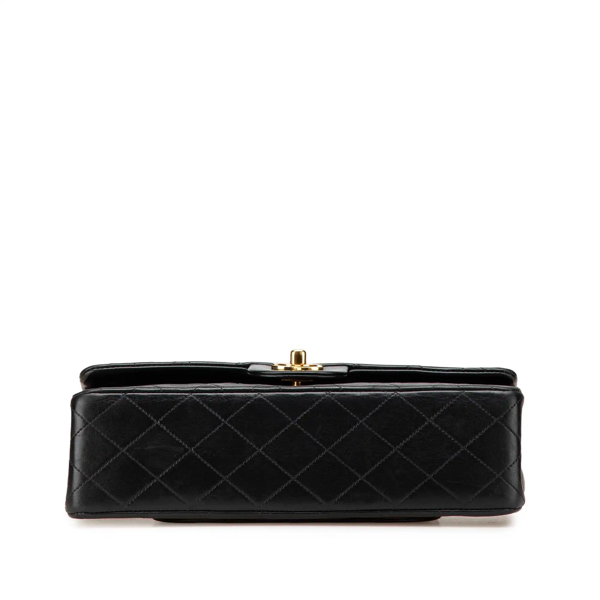 Chanel Classic Double Flap Medium Black Lambskin Gold