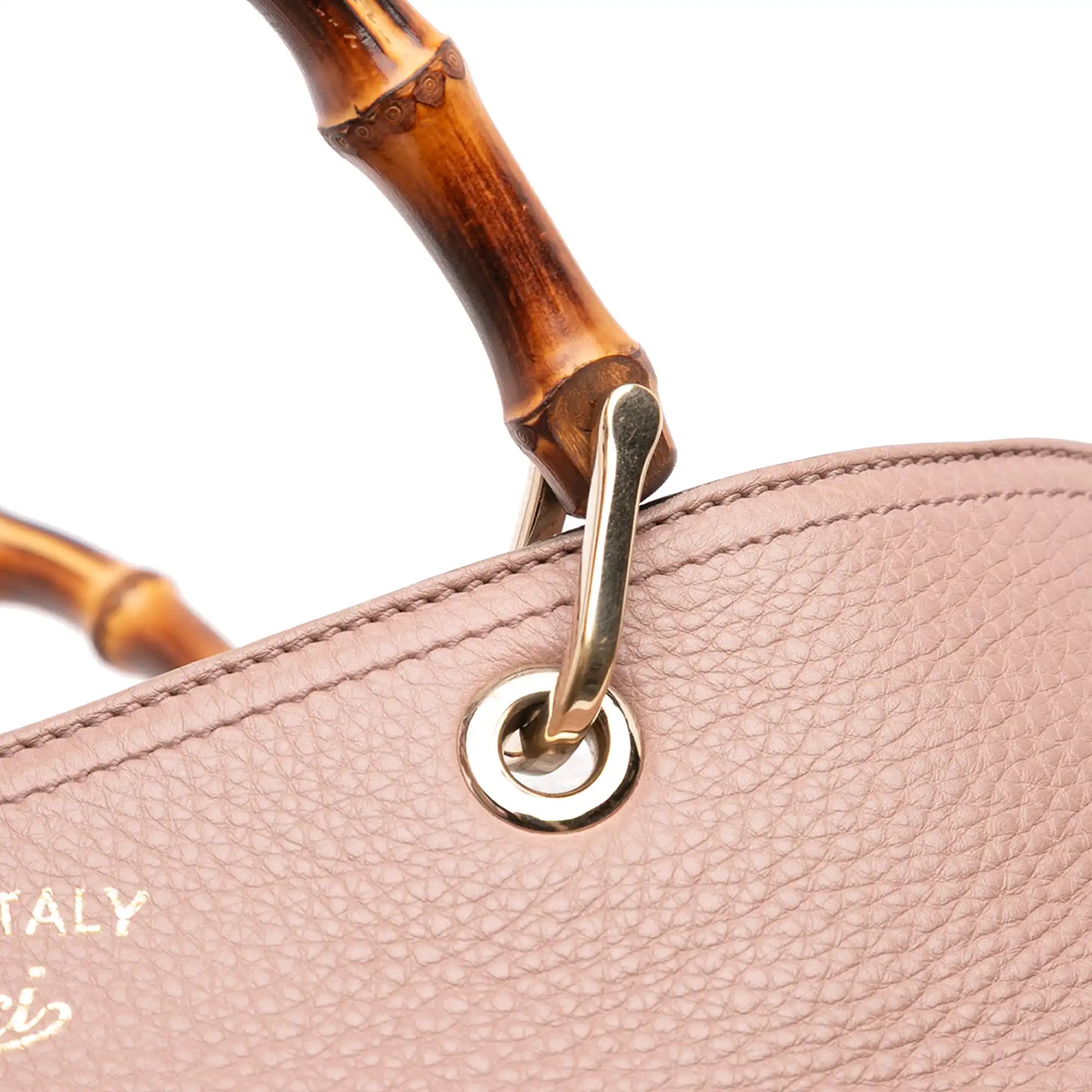 Gucci Bamboo Shopper Medium Pink Leather