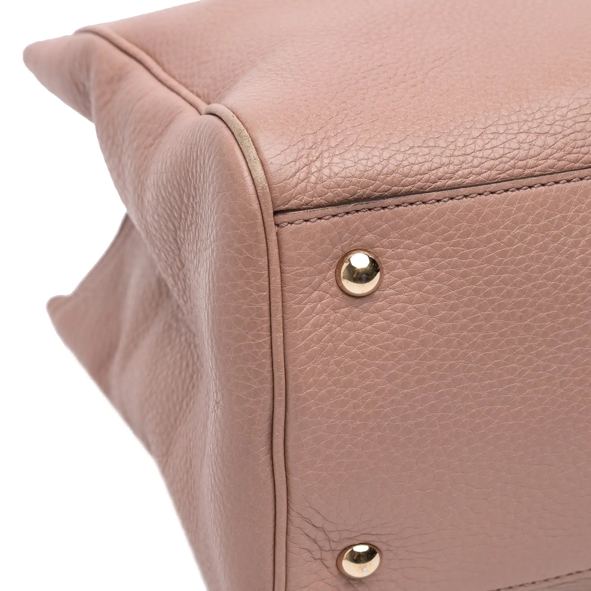 Gucci Bamboo Shopper Medium Pink Leather