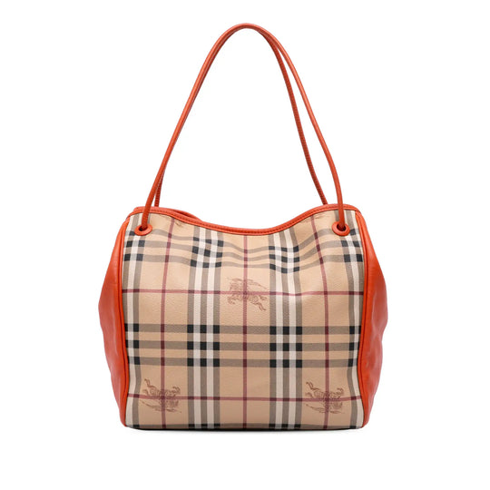 Burberry Canterbury Tote Small Haymarket Check Canvas