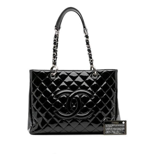 Chanel GST Black Patent Leather