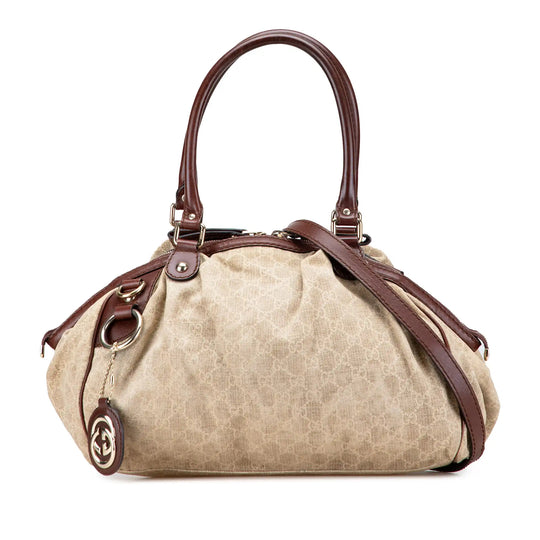 Gucci Sukey Tote Bag Beige GG Canvas