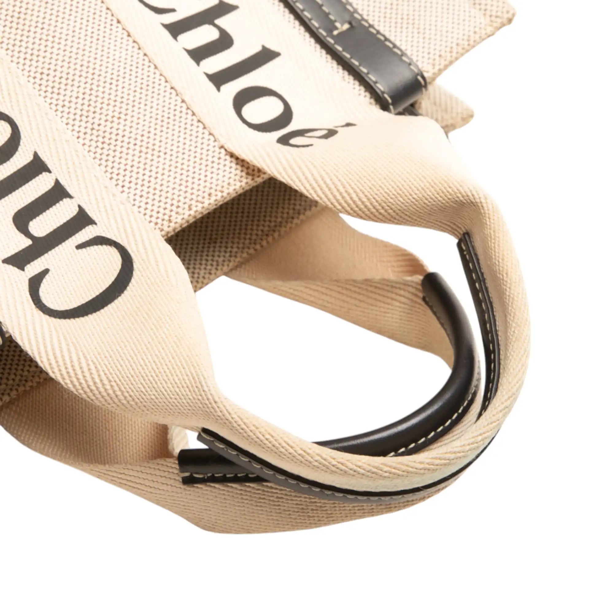 Chloé Woody Small Beige Canvas