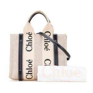 Chloé Woody Small Beige Canvas