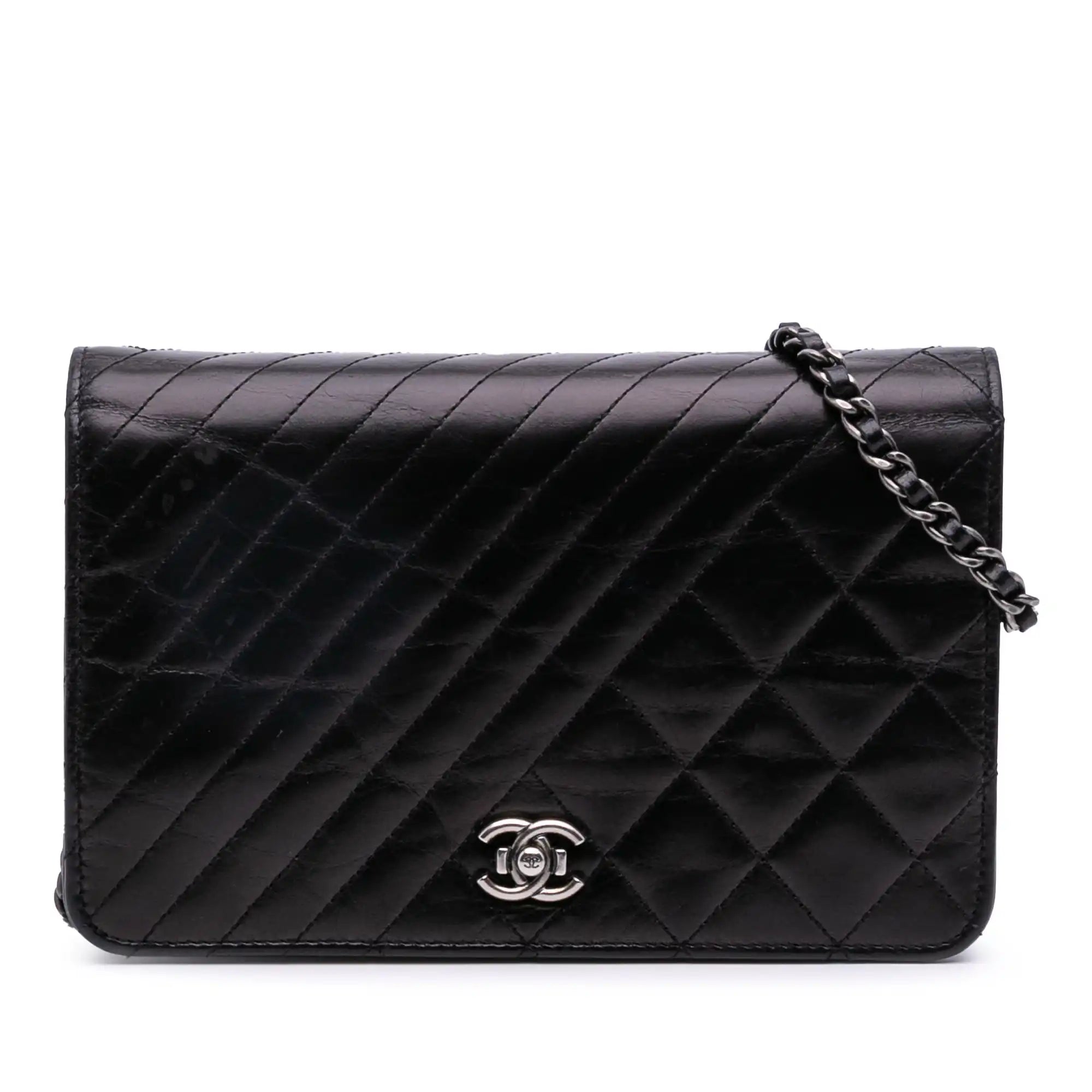 Chanel WOC Black Lambskin Silver