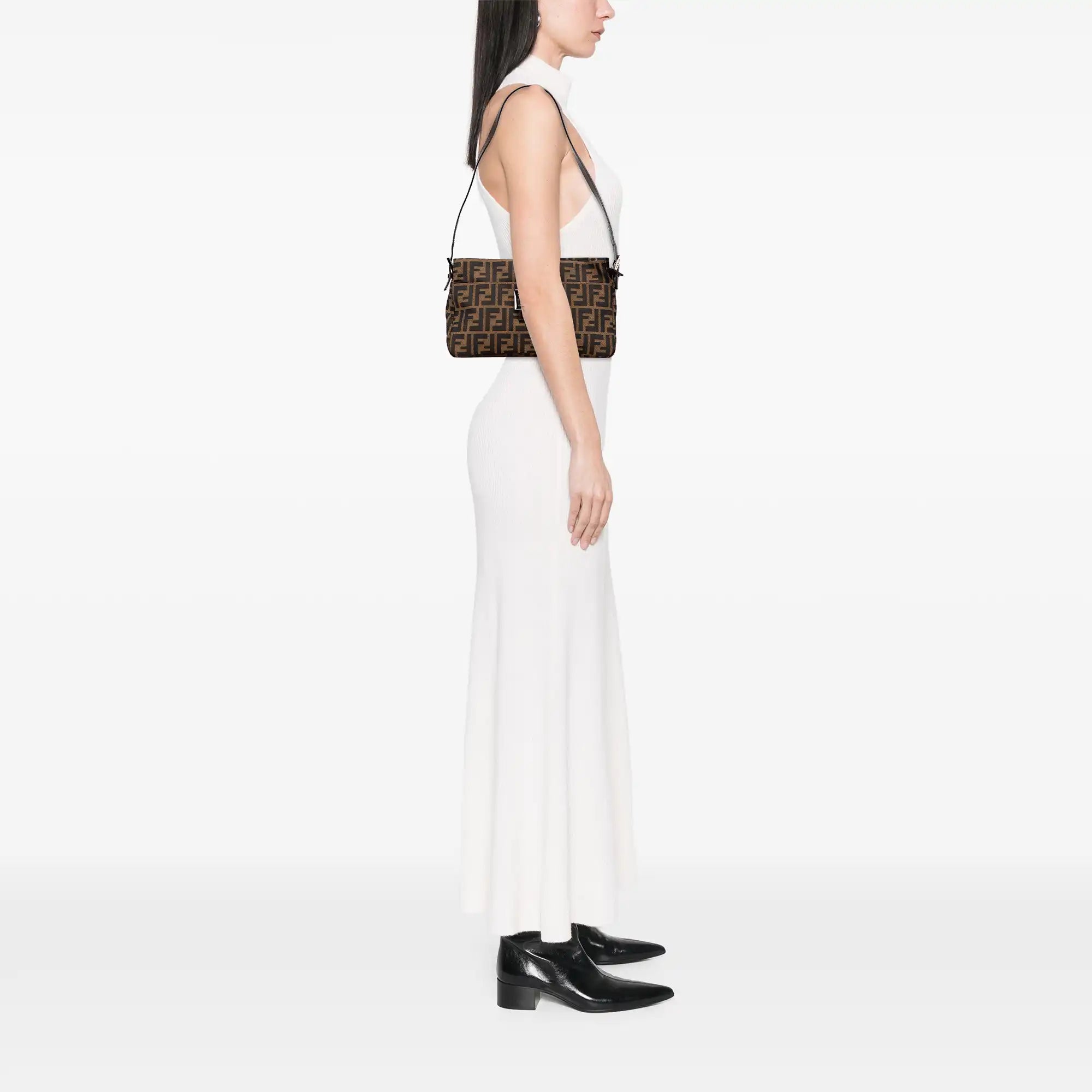 Fendi Shoulder Bag Zucca Canvas