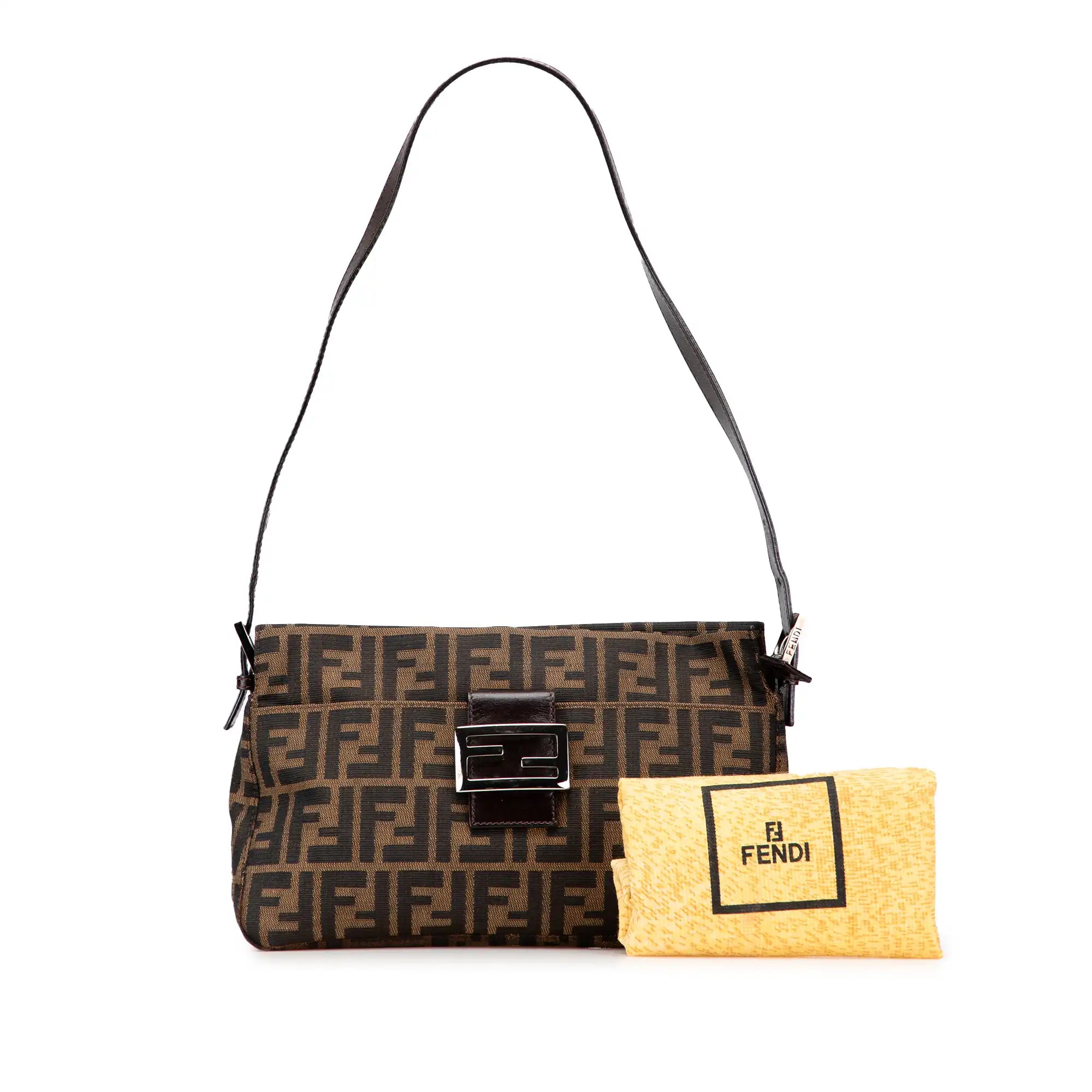 Fendi Shoulder Bag Zucca Canvas