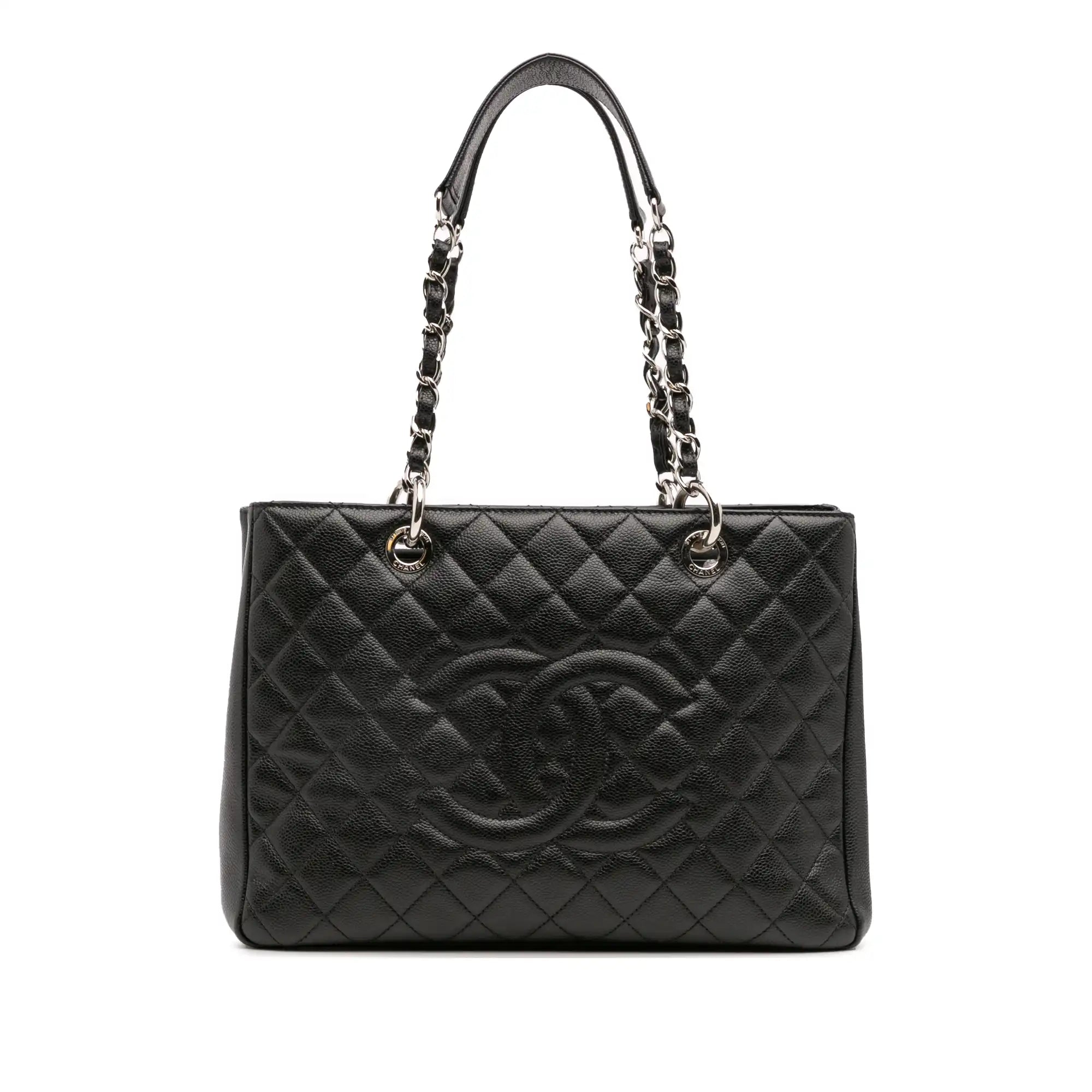 Chanel GST Black Caviar Silver