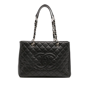 Chanel GST Black Caviar Silver