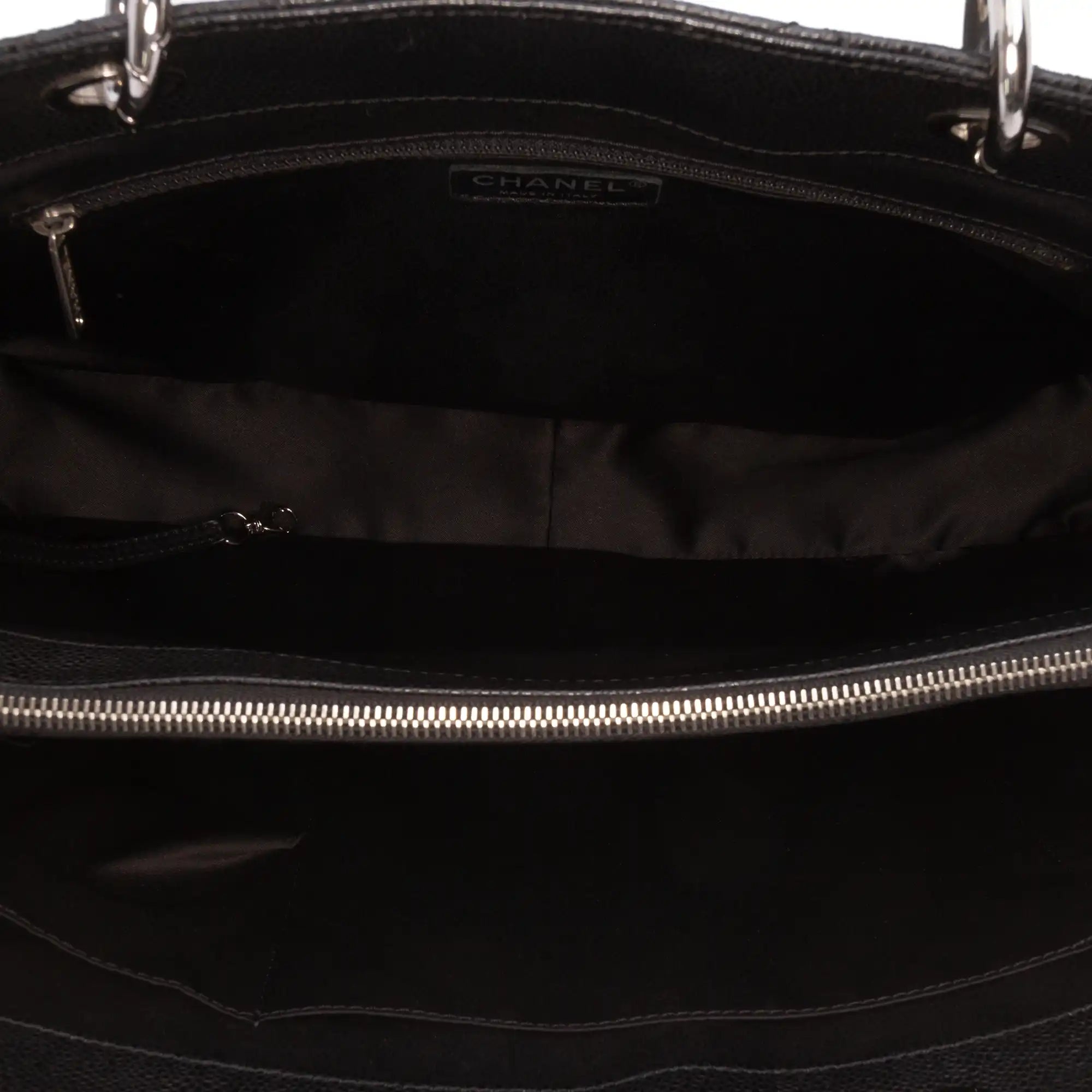 Chanel GST Black Caviar Silver