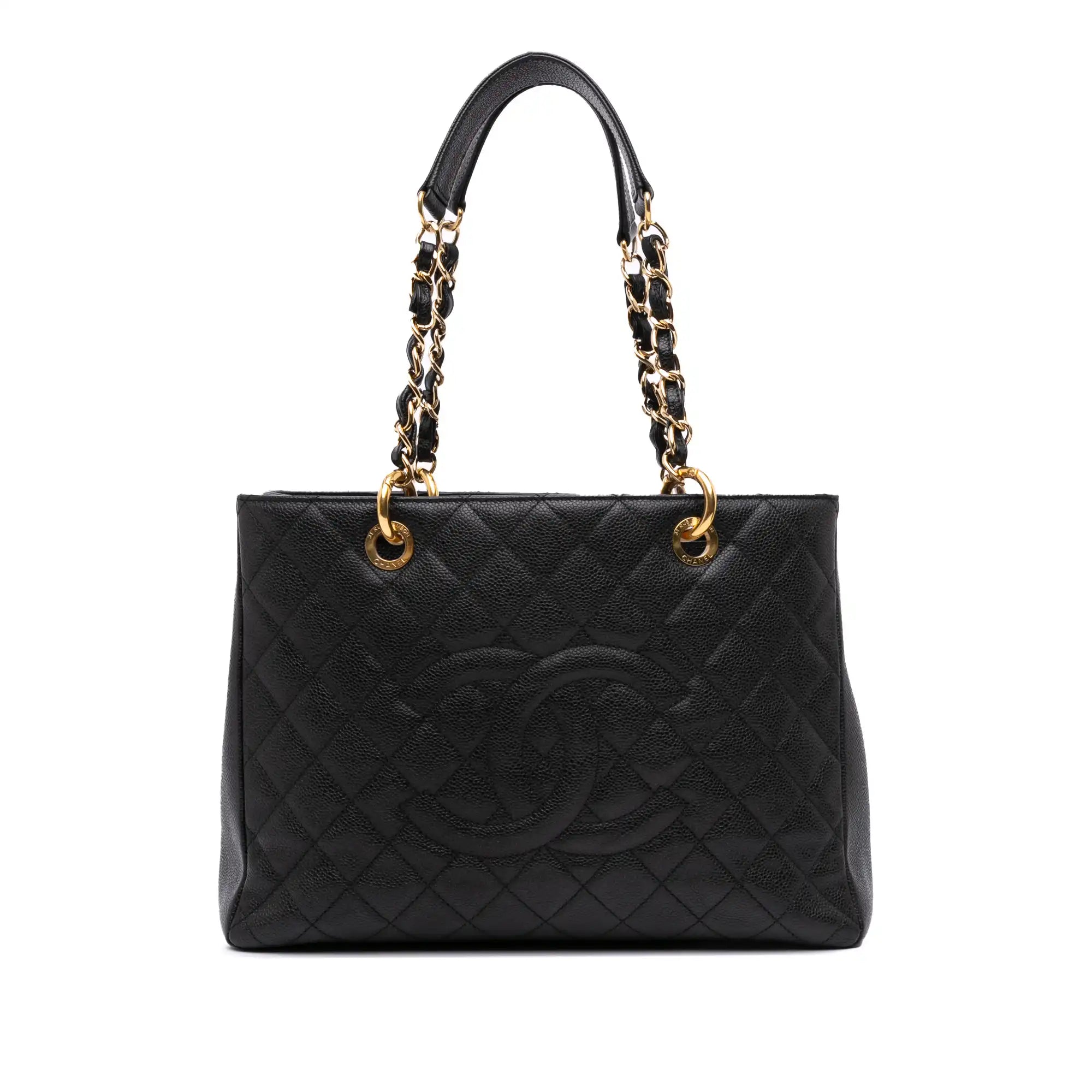 Chanel GST Black Caviar Gold
