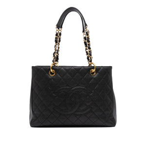 Chanel GST Black Caviar Gold