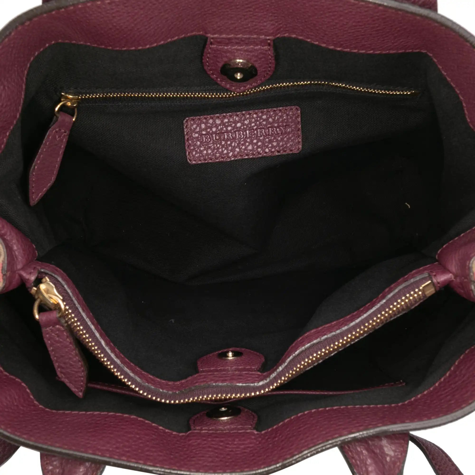 Burberry Banner Burgundy Medium House Check Leather