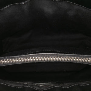 Yves Saint Laurent Loulou Medium Black Quilted Leather Silver