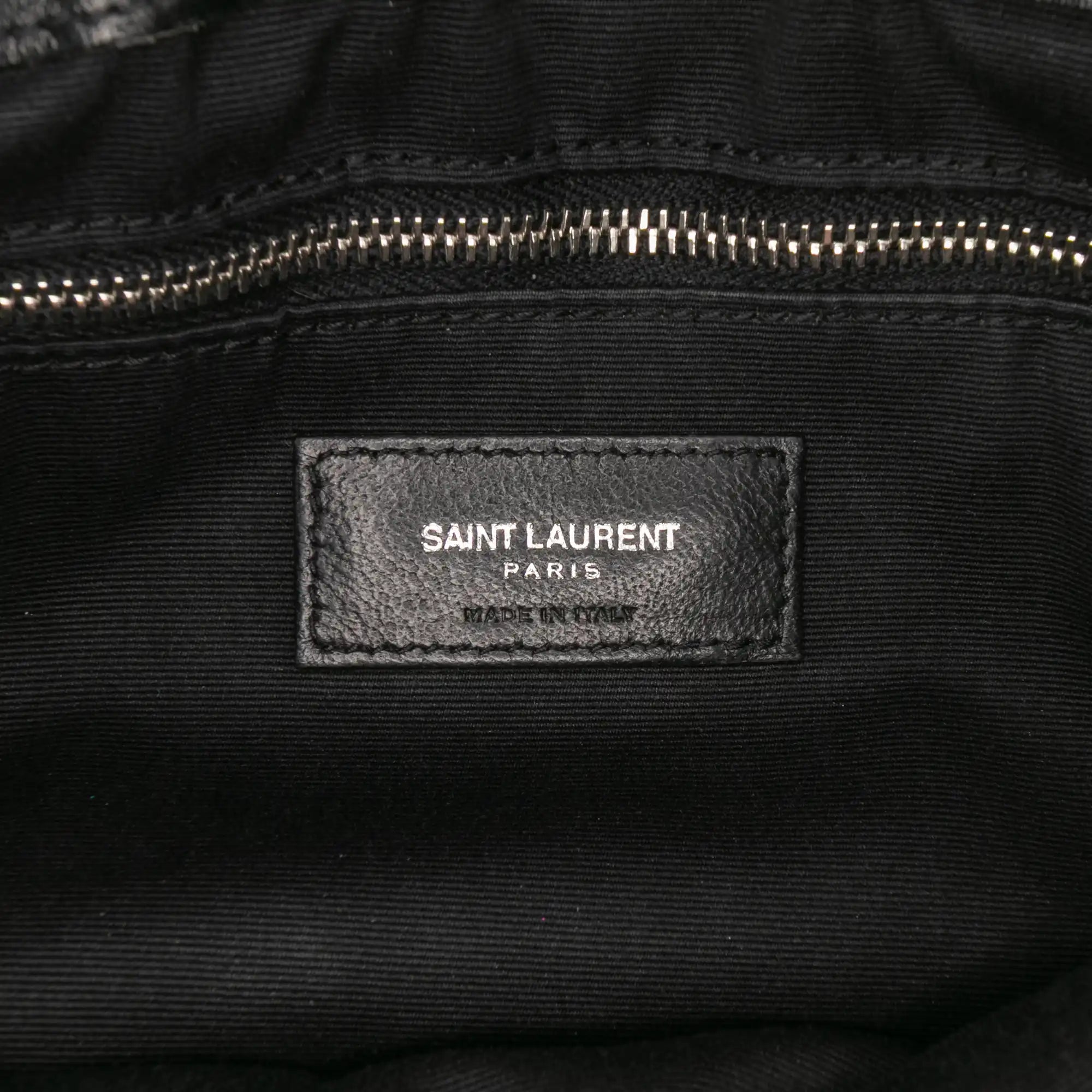Yves Saint Laurent Loulou Medium Black Quilted Leather Silver
