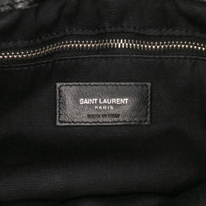 Yves Saint Laurent Loulou Medium Black Quilted Leather Silver