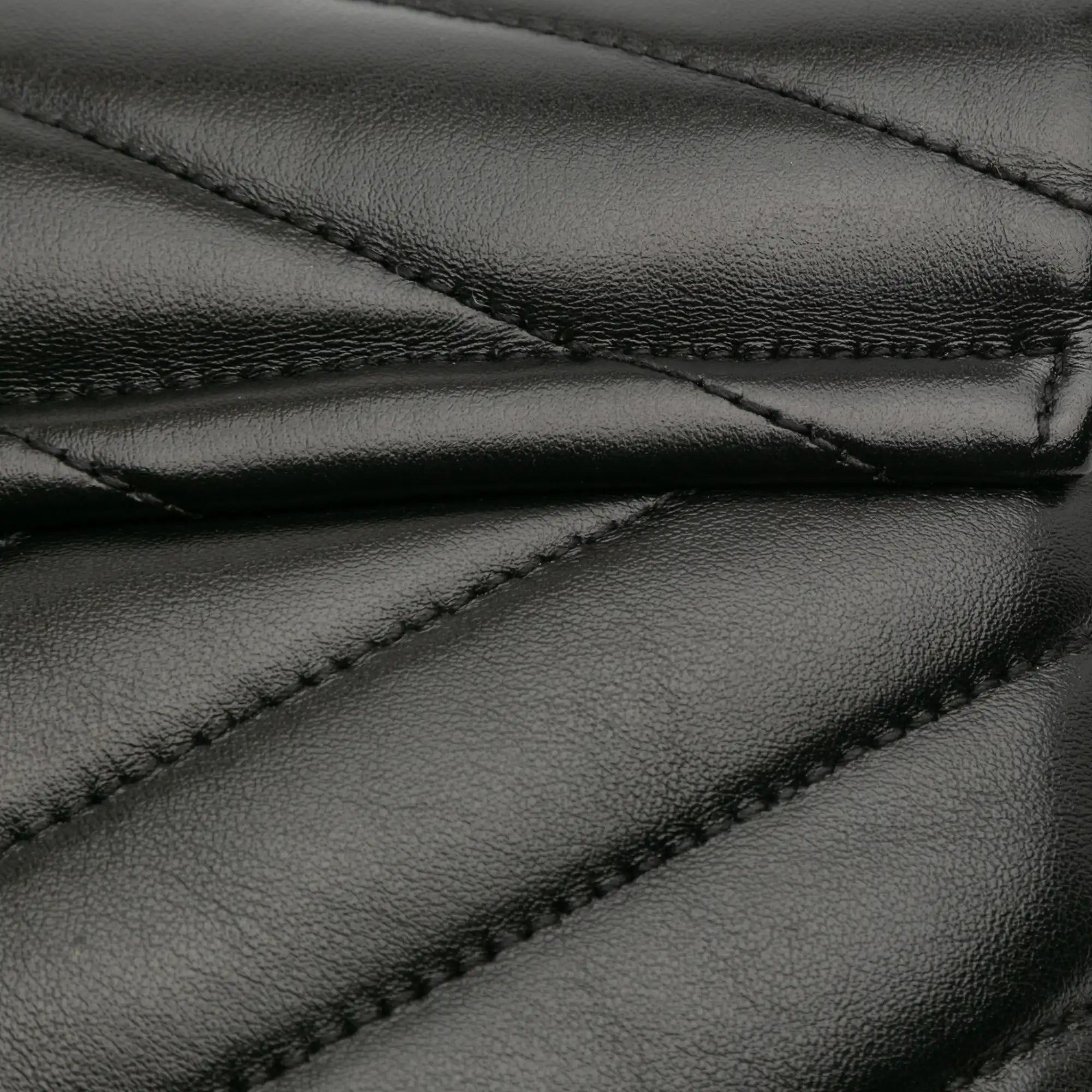 Yves Saint Laurent Loulou Medium Black Quilted Leather Silver
