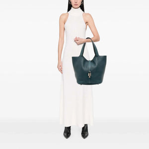 Hermès Picotin Lock 26 Blue Clemence Palladium