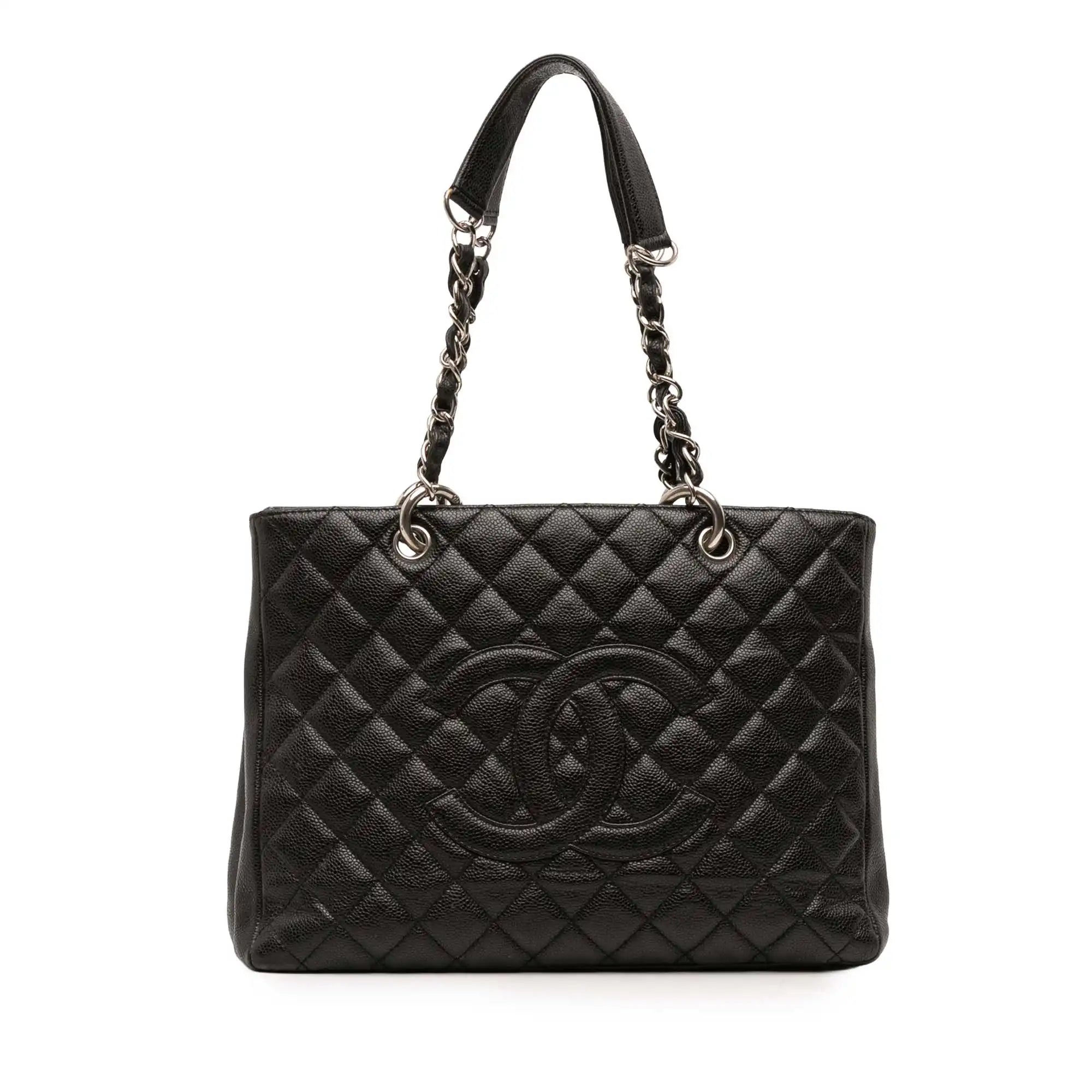 Chanel GST Black Caviar Silver
