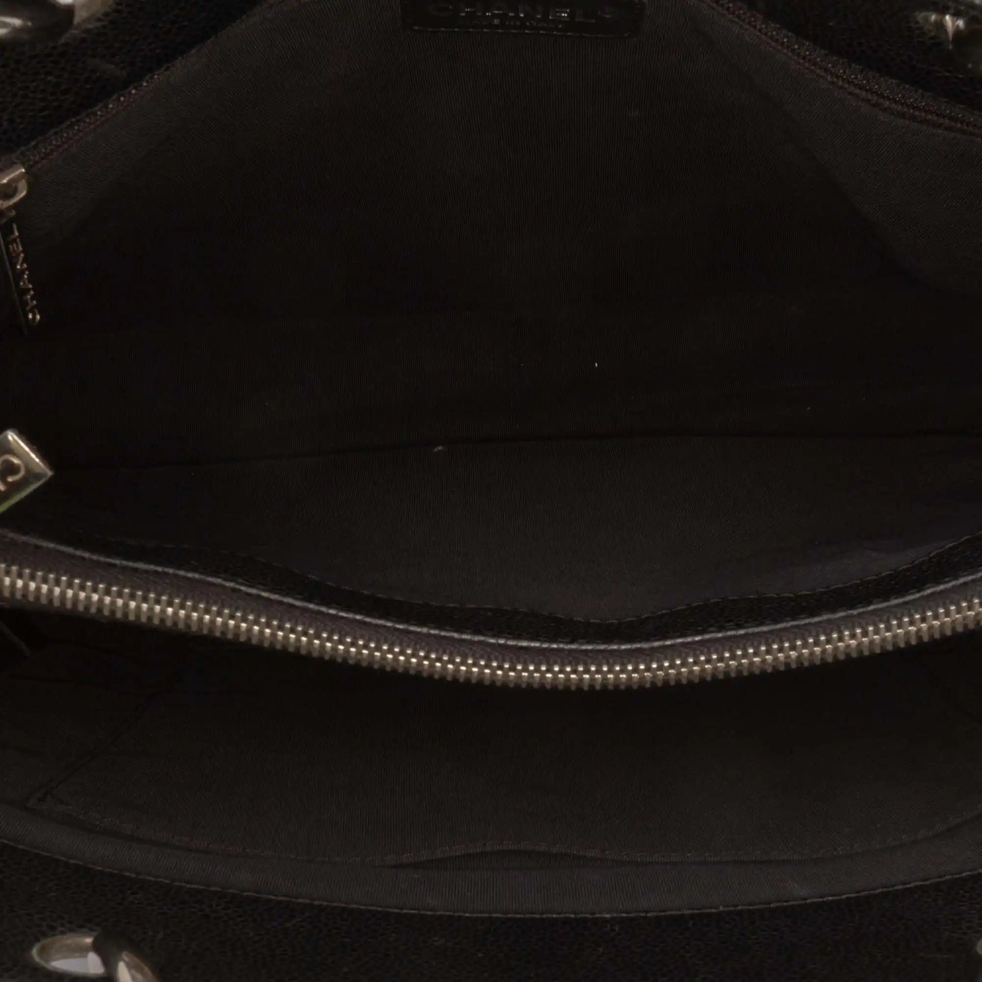 Chanel GST Black Caviar Silver