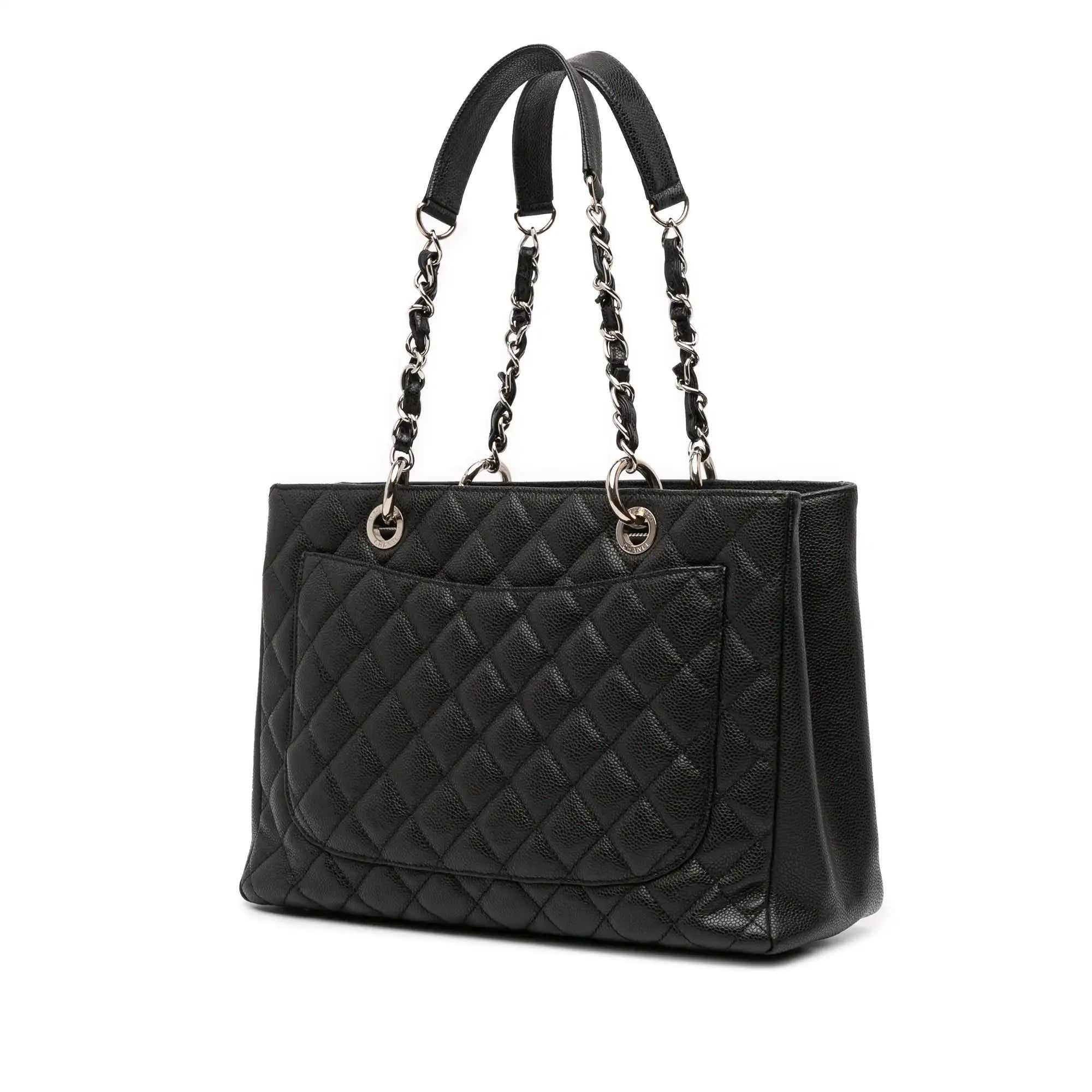 Chanel GST Black Caviar Silver