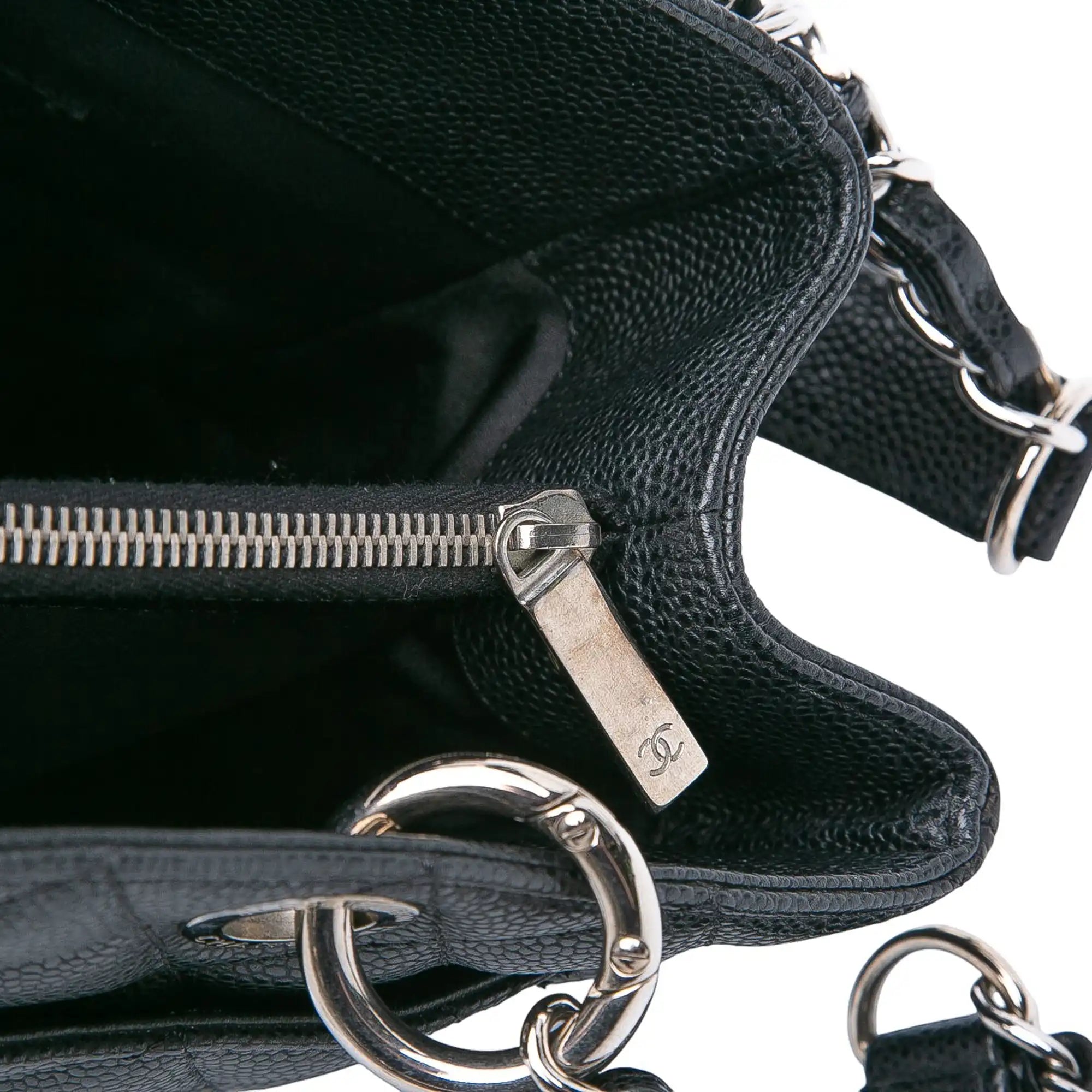 Chanel GST Black Caviar Silver