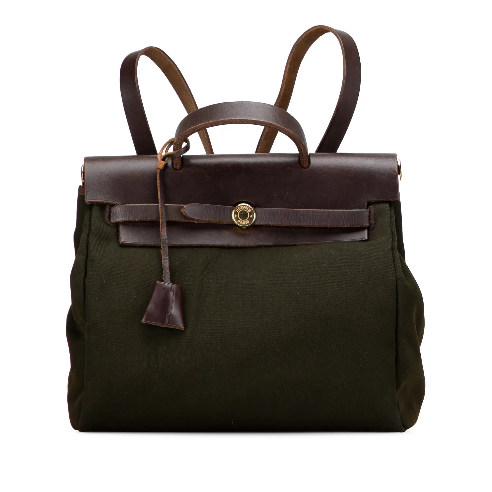 Hermès Herbag PM Brown Toile Backpack