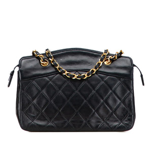 Chanel Handbag Small Black Lambskin Gold