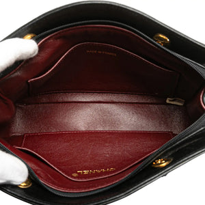 Chanel Handbag Small Black Lambskin Gold