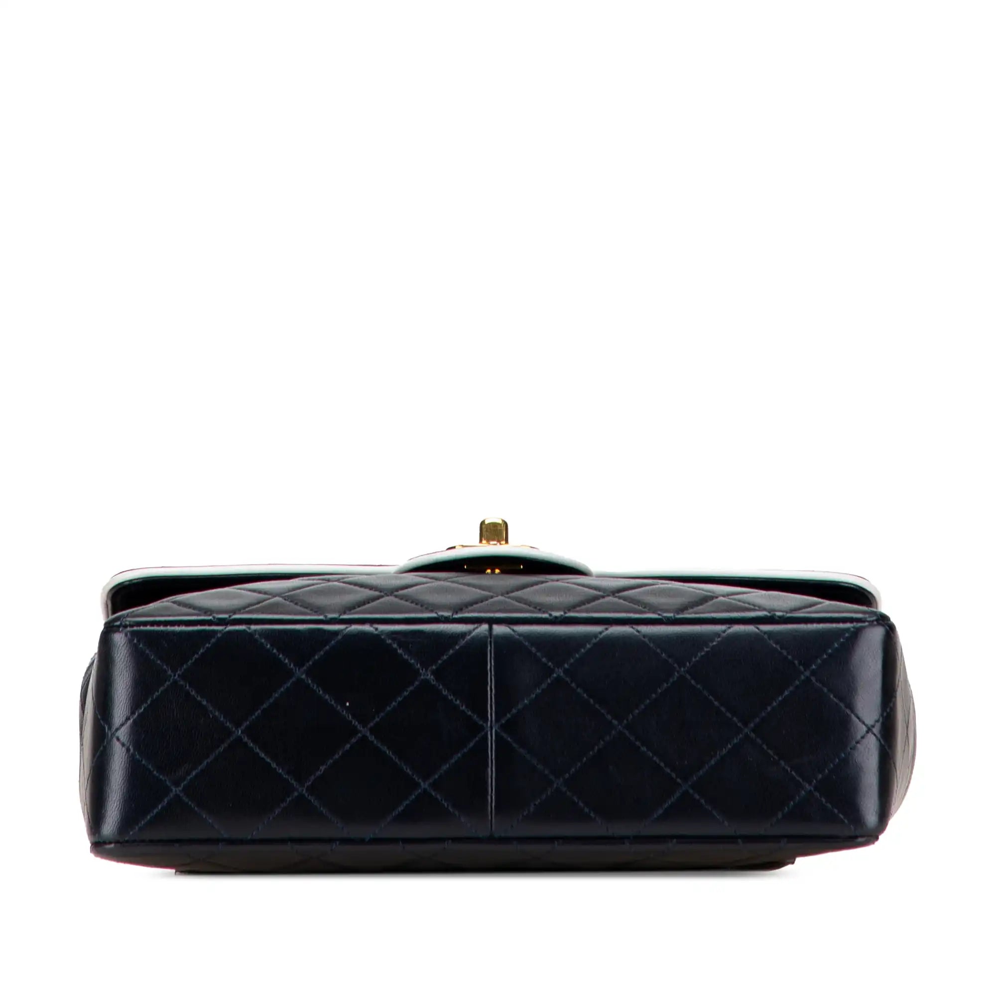 Chanel Classic Piping Single Flap Bicolor Lambskin Gold