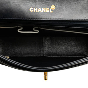 Chanel Classic Piping Single Flap Bicolor Lambskin Gold